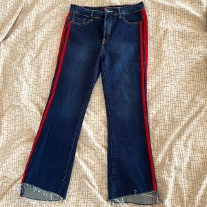 Mother insider crop step fray jeans